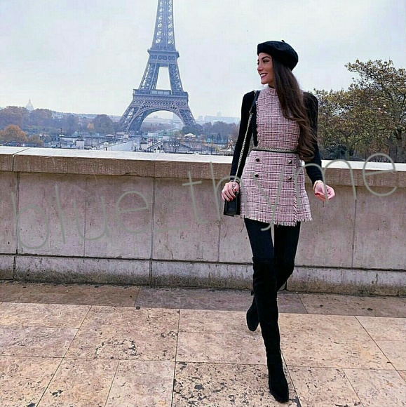 tweed jumpsuit zara